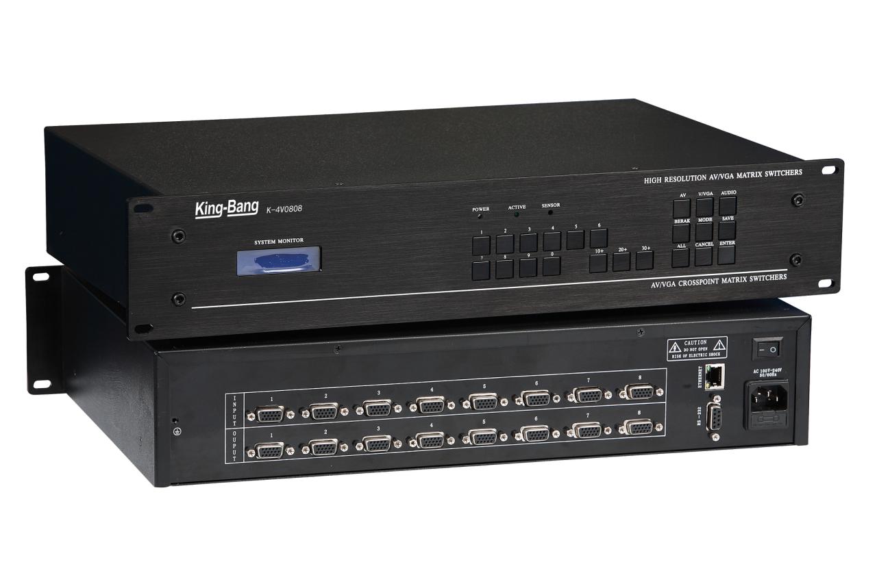 VGA八進(jìn)八出模擬矩陣切換器K-4V0808